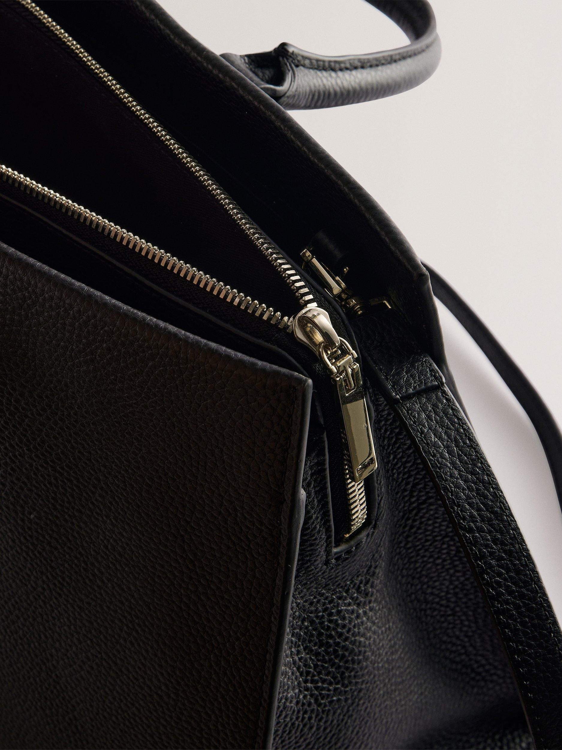 Ted Baker Rosane medium tote bag in black leather (British brand)