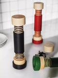 Alessi Twergi beechwood salt mill black 25cm, imported from the UK