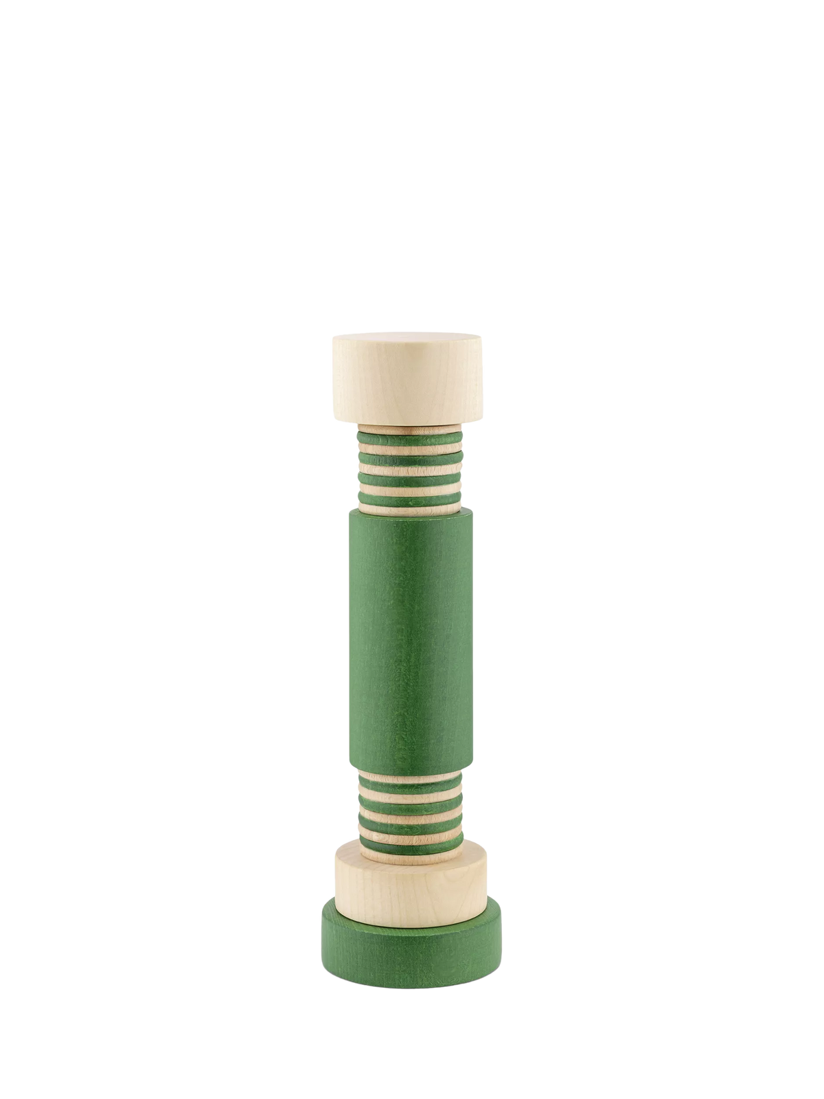 Alessi Twergi beech wood salt mill green 25cm - British product