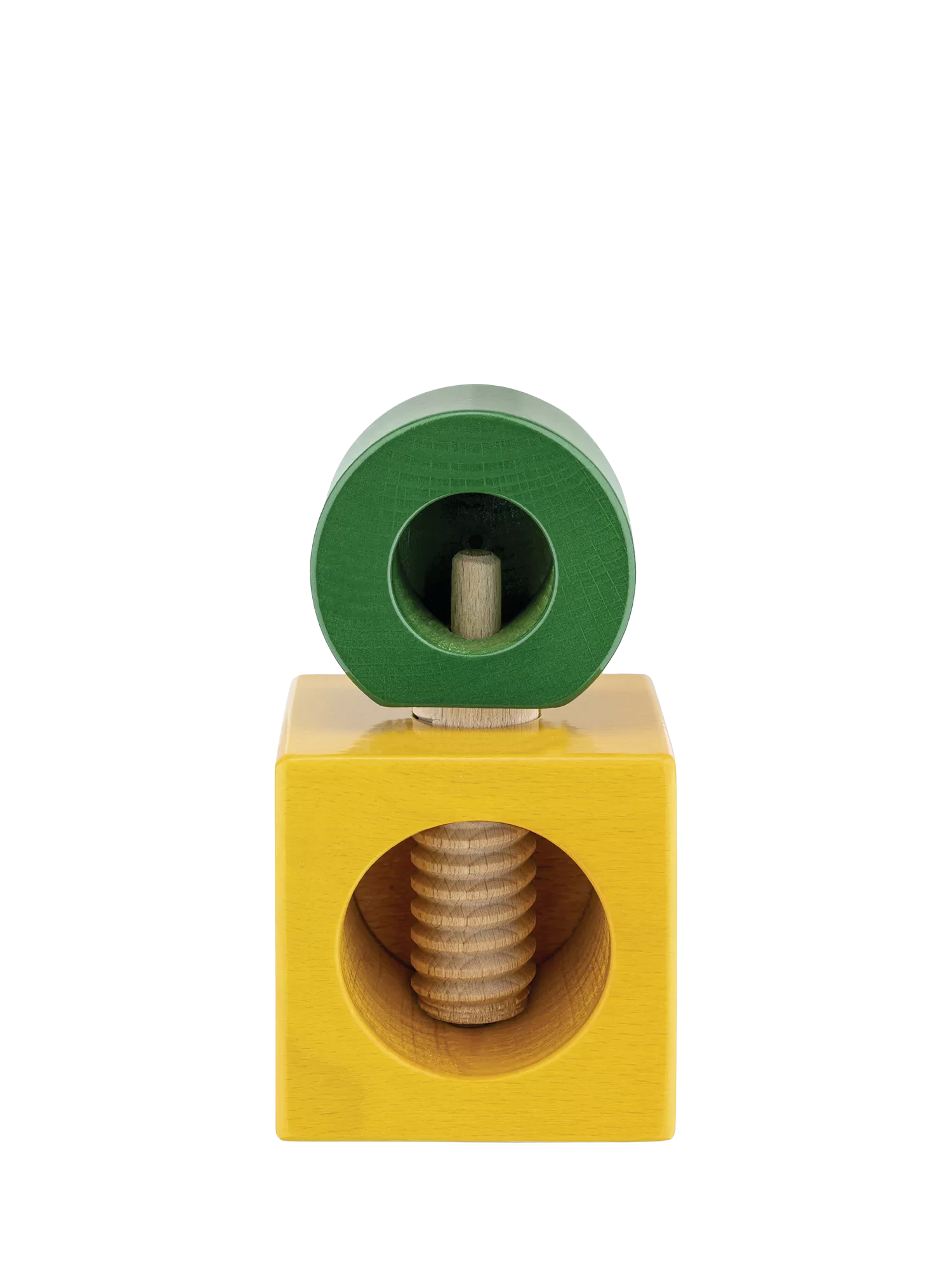 Alessi nutcracker yellow green beech wood - British product