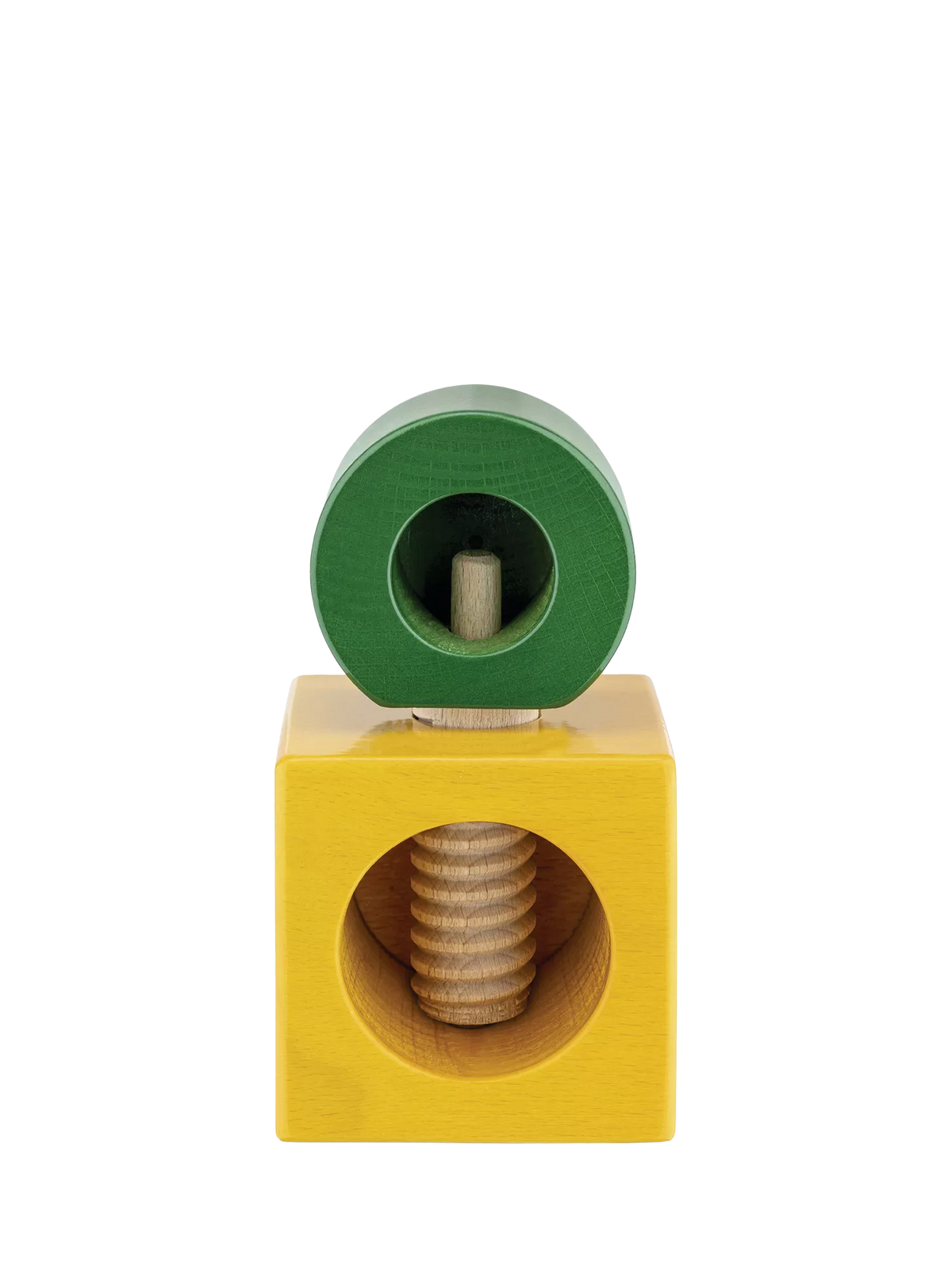 Alessi nutcracker yellow green beech wood - British product