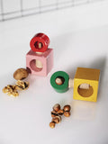 Alessi beech wood nutcracker in pink and red - British product