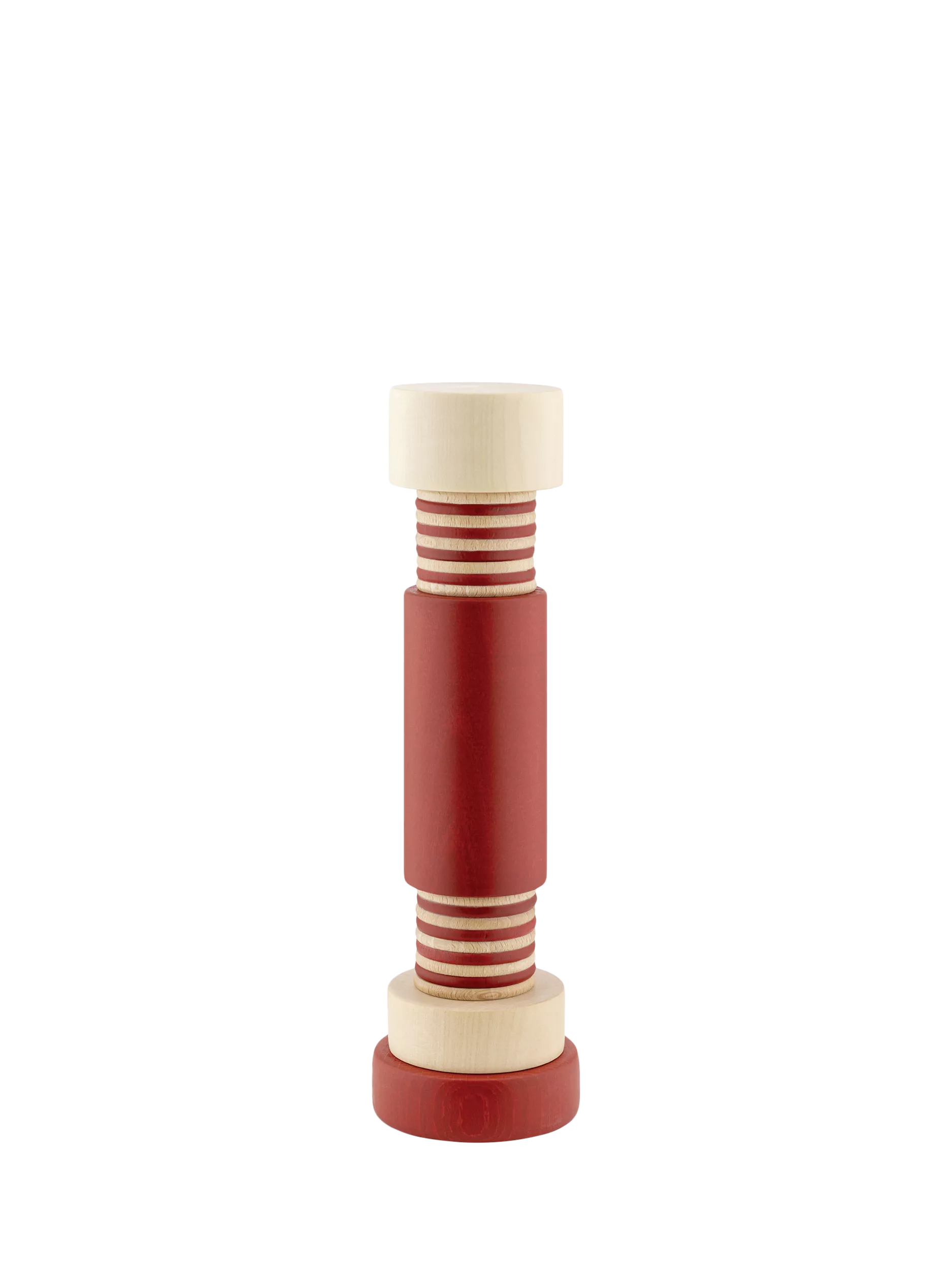 Alessi red beech wood salt and pepper mill, imported from the UK