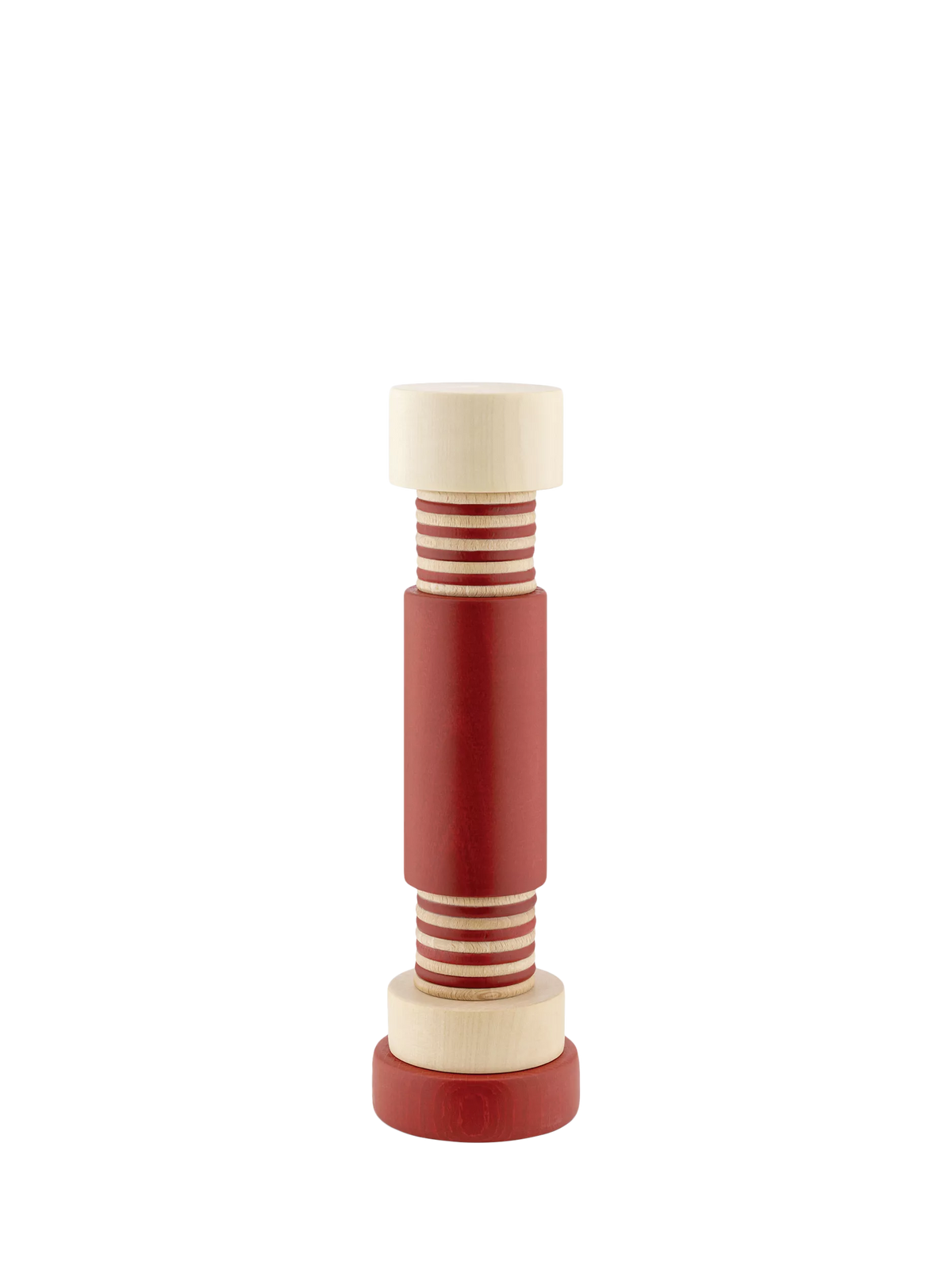 Alessi red beech wood salt and pepper mill, imported from the UK