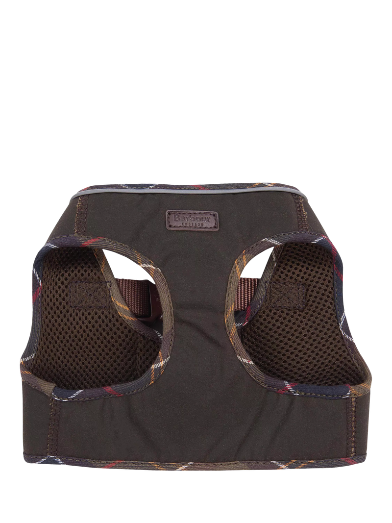 Barbour waxed cotton step in dog harness multi, UK version