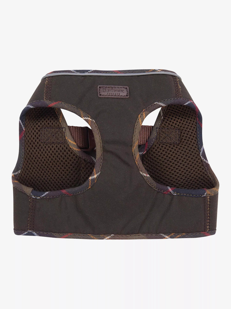 Barbour waxed cotton step-in dog harness small, imported from the UK