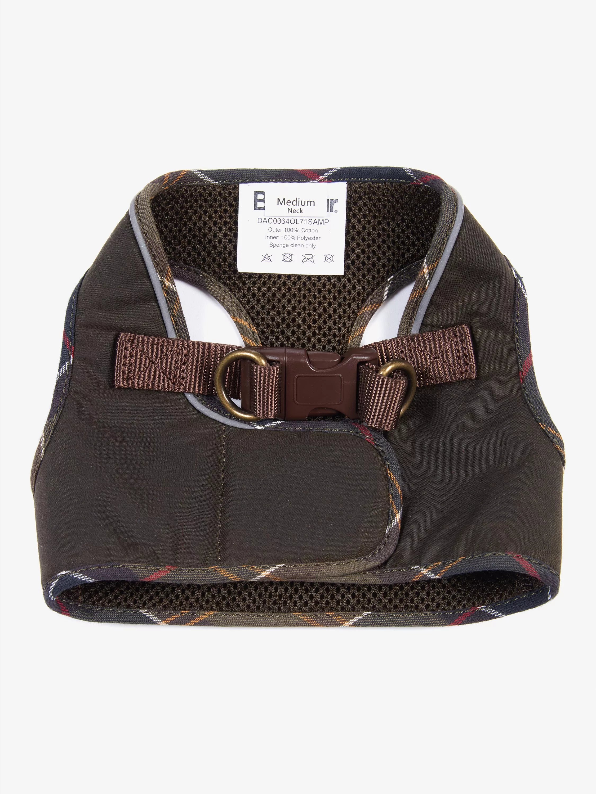 Barbour waxed cotton step-in dog harness small, imported from the UK