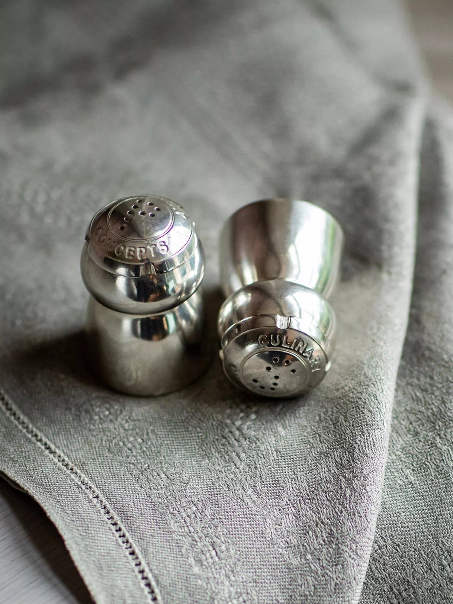 Culinary Concepts champagne cork salt and pepper shaker set (British brand)