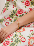 IBB 18ct yellow gold diamond cut Figaro chain bracelet 19cm (British brand)