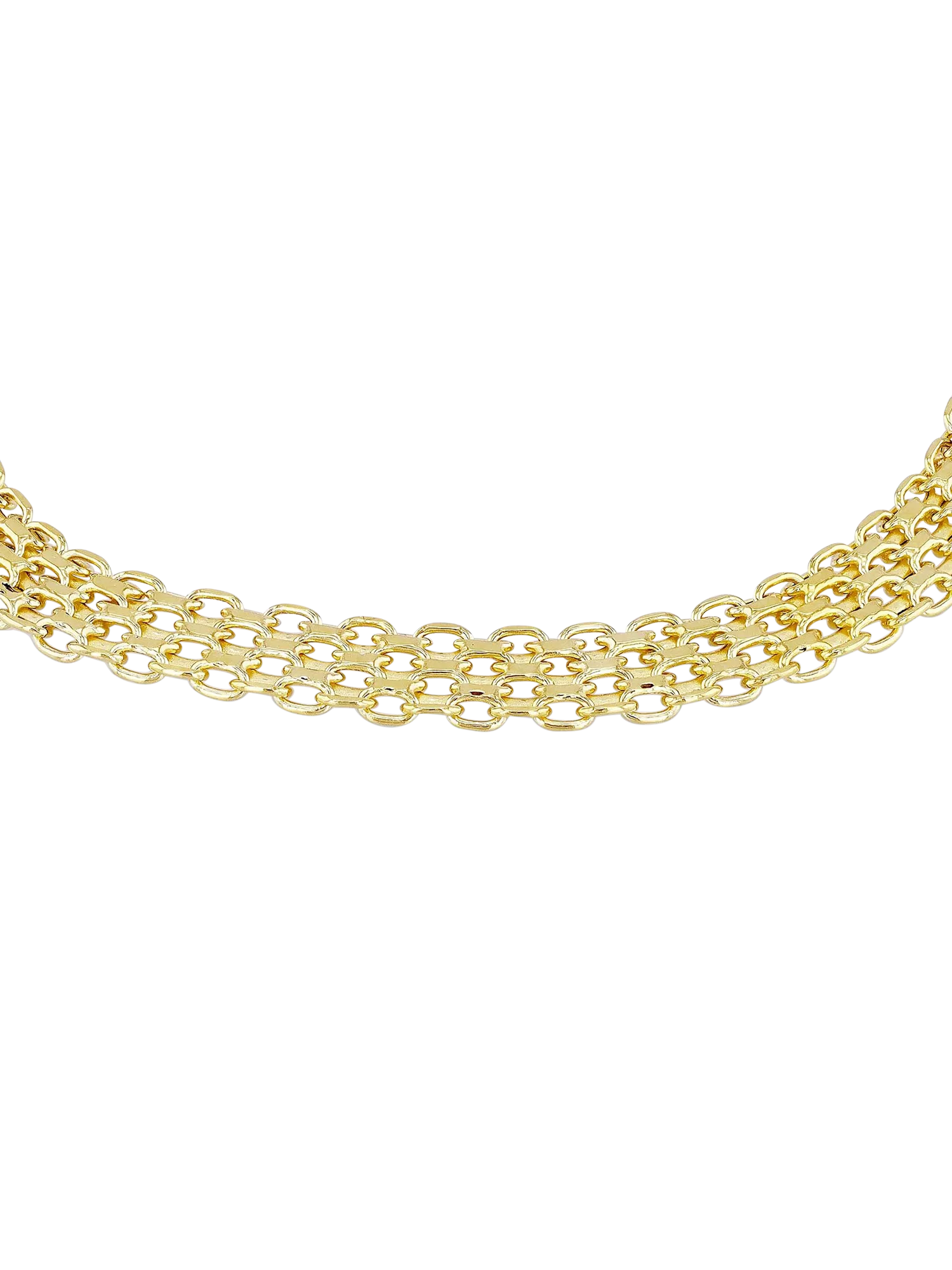 IBB 18ct gold bismark bracelet 19cm, UK version