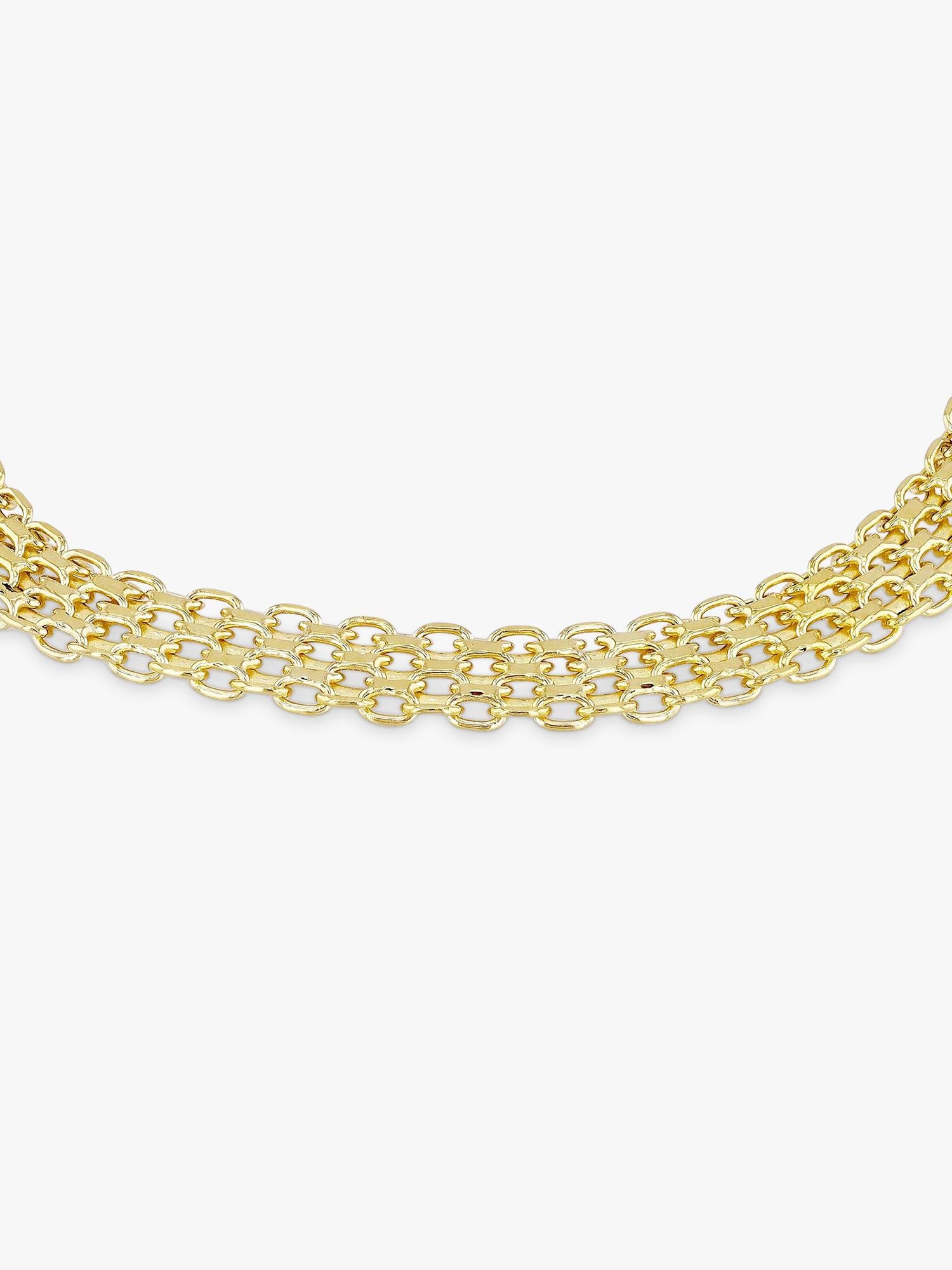 IBB 18ct gold bismark bracelet 19cm, UK version