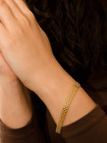 IBB 18ct gold bismark bracelet 19cm, UK version
