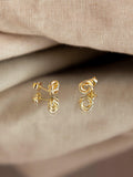 IBB 18ct yellow gold trinity knot stud earrings (British brand)