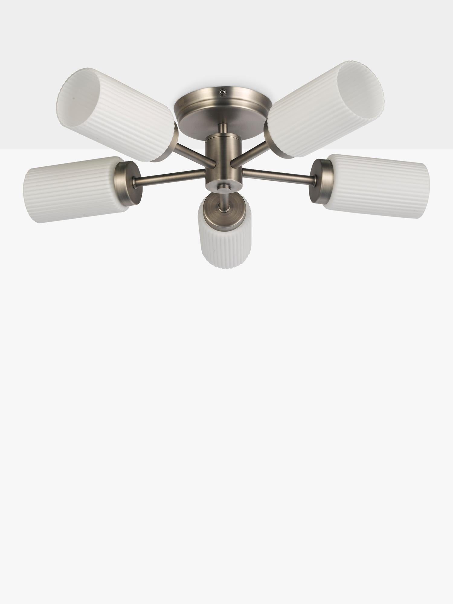 John Lewis Brompton flush ceiling light with five arms H12xW50xD50cm, UK version