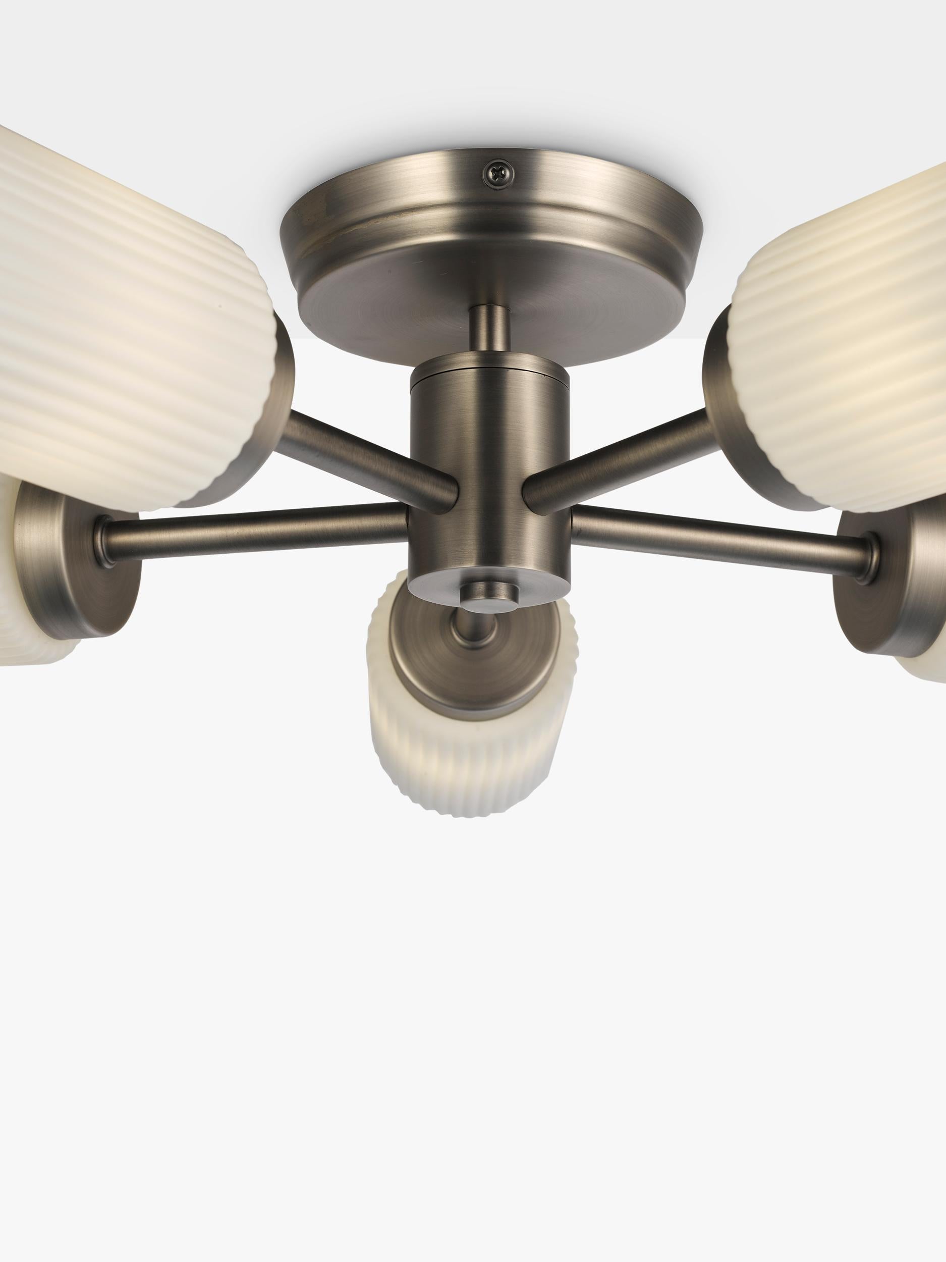 John Lewis Brompton flush ceiling light with five arms H12xW50xD50cm, UK version