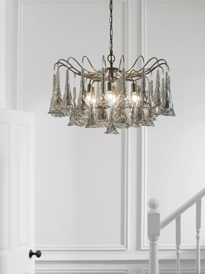 John Lewis Beatrix chandelier antique bronze, imported from the UK