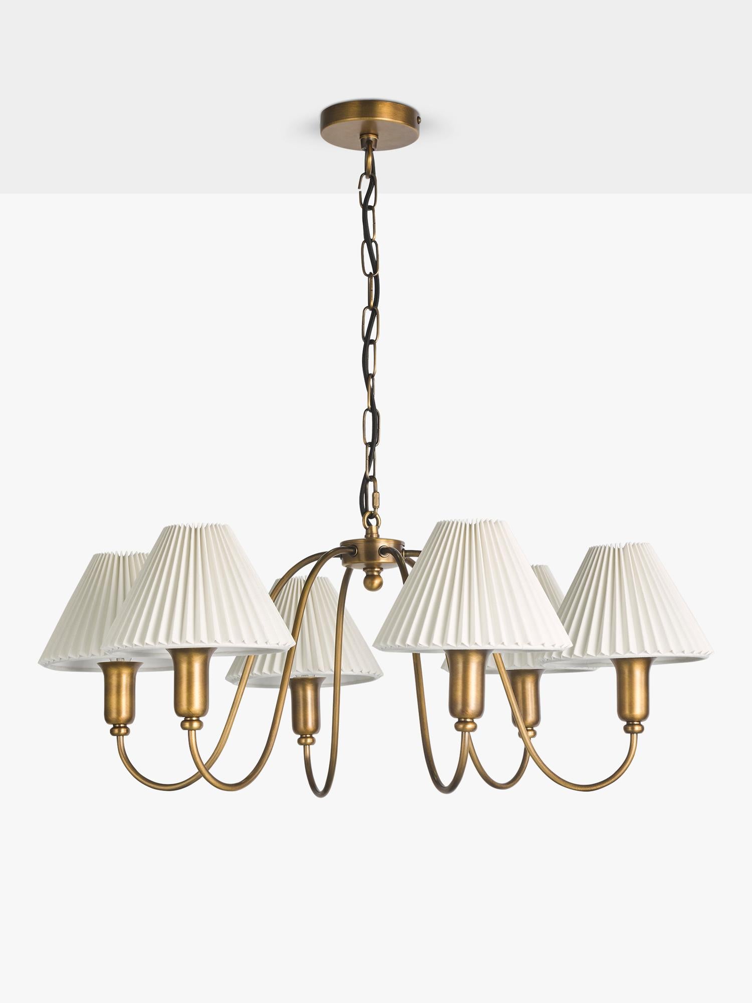 John Lewis ceiling light six-arm candelabra - British product