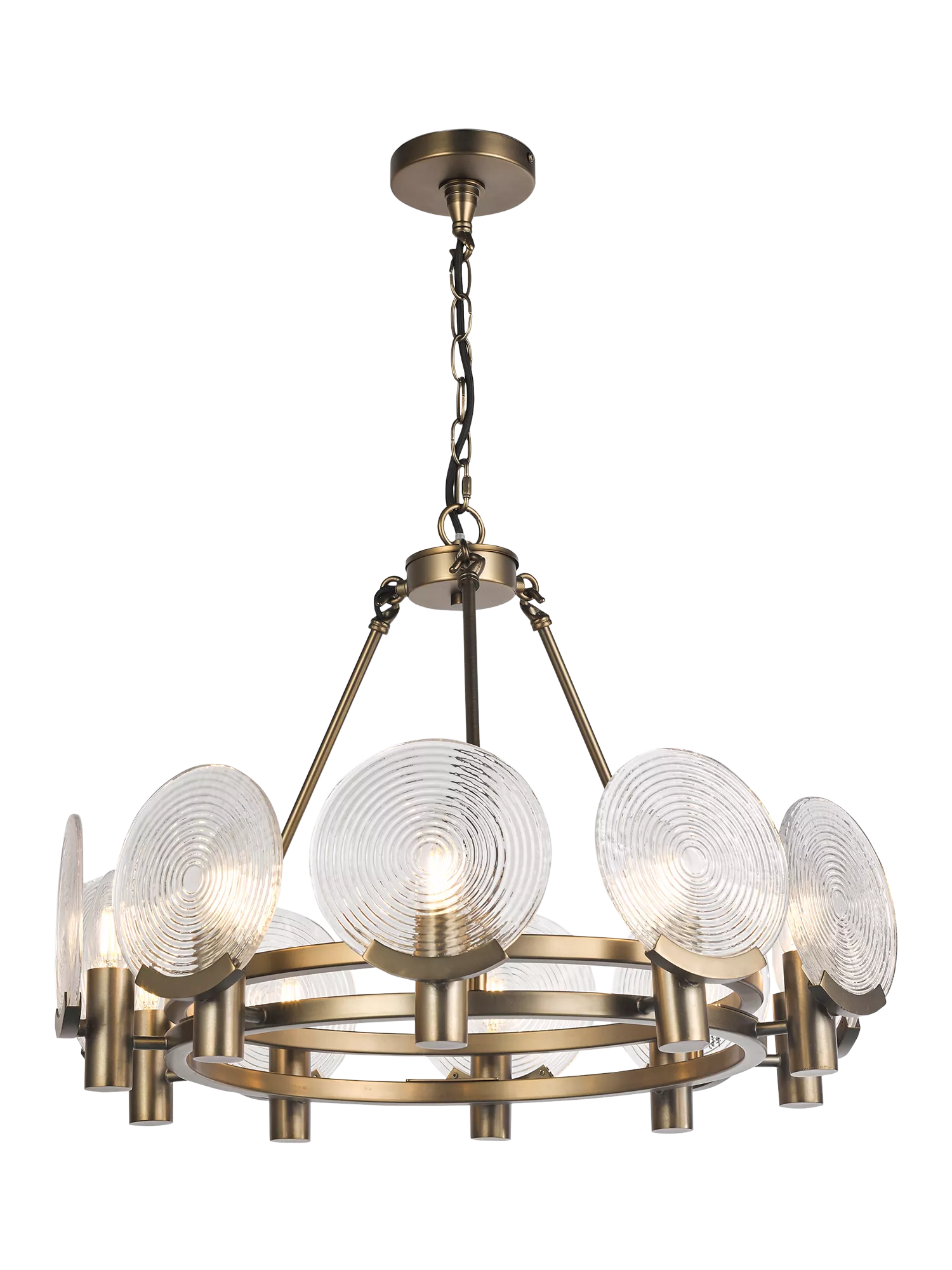 John Lewis Cast Glass Ceiling Light Antique Bronze, imported from the UK