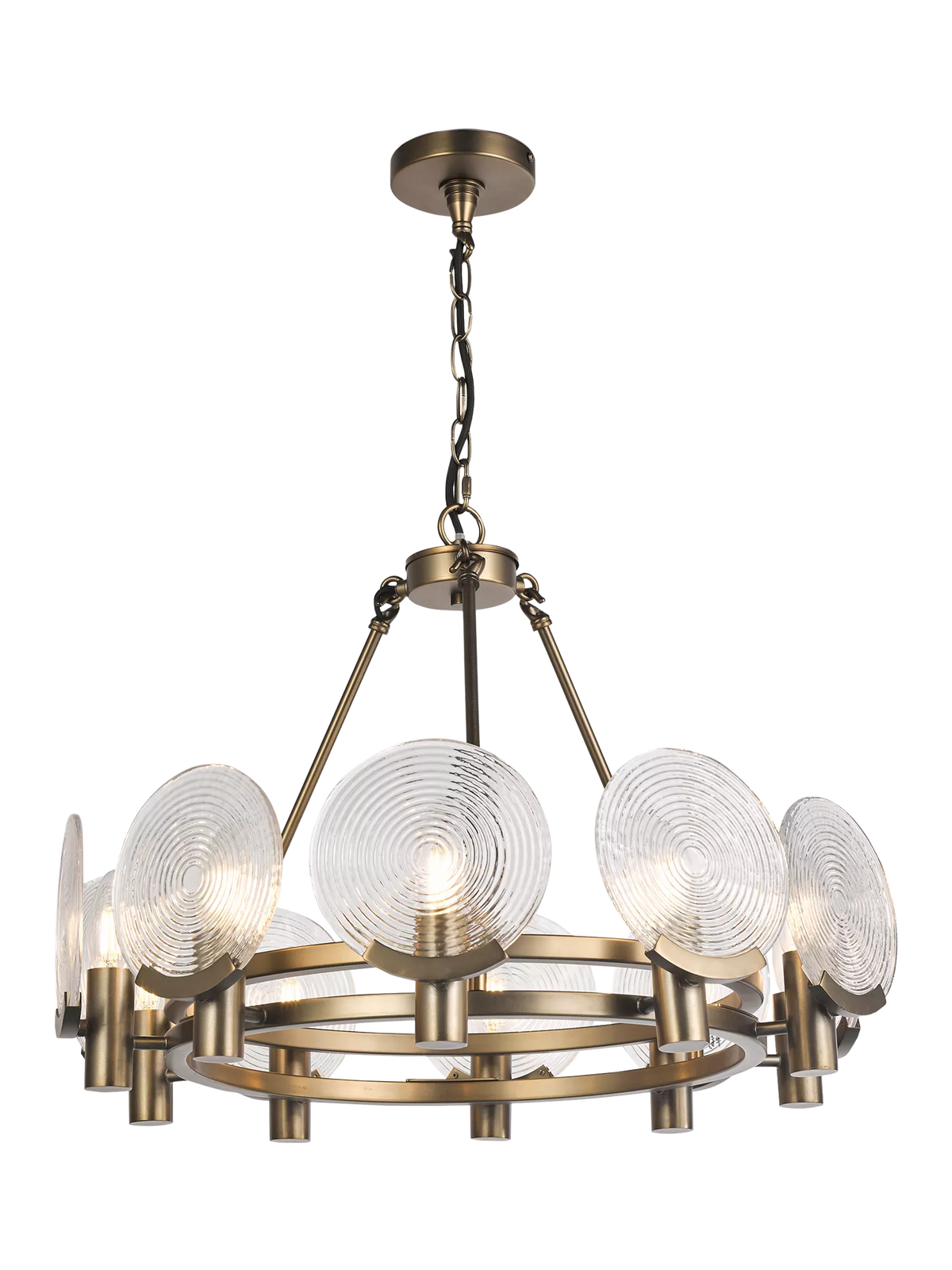 John Lewis Cast Glass Ceiling Light Antique Bronze, imported from the UK