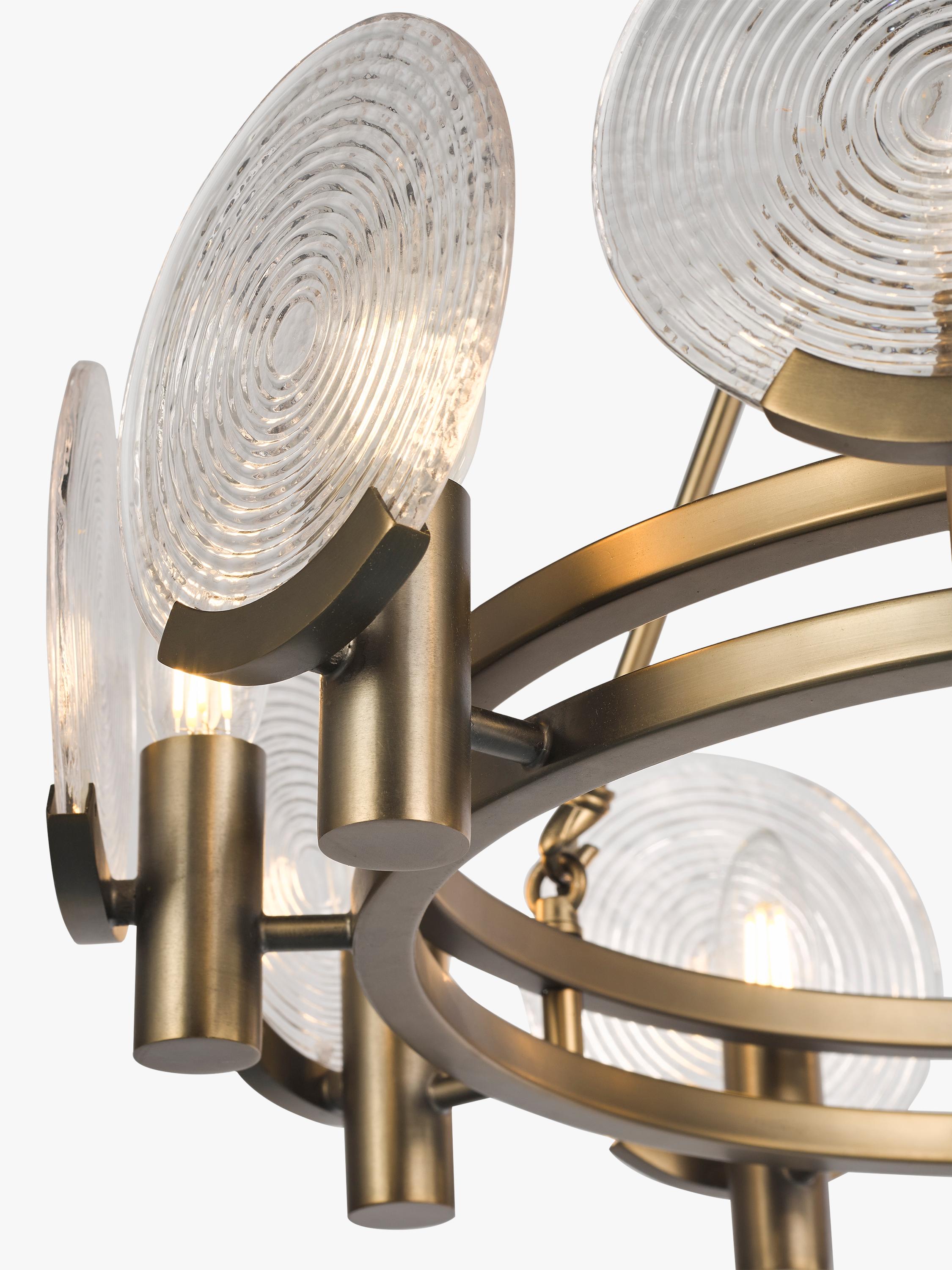 John Lewis Cast Glass Ceiling Light Antique Bronze, imported from the UK