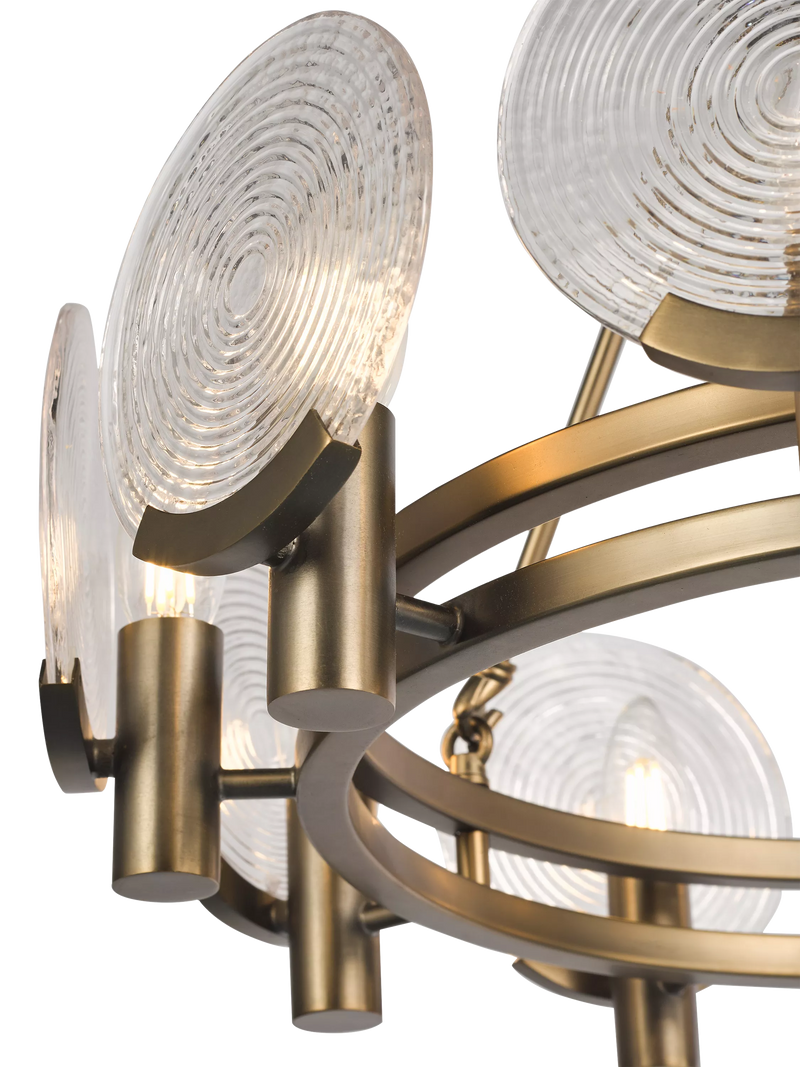 John Lewis Cast Glass Ceiling Light Antique Bronze, imported from the UK