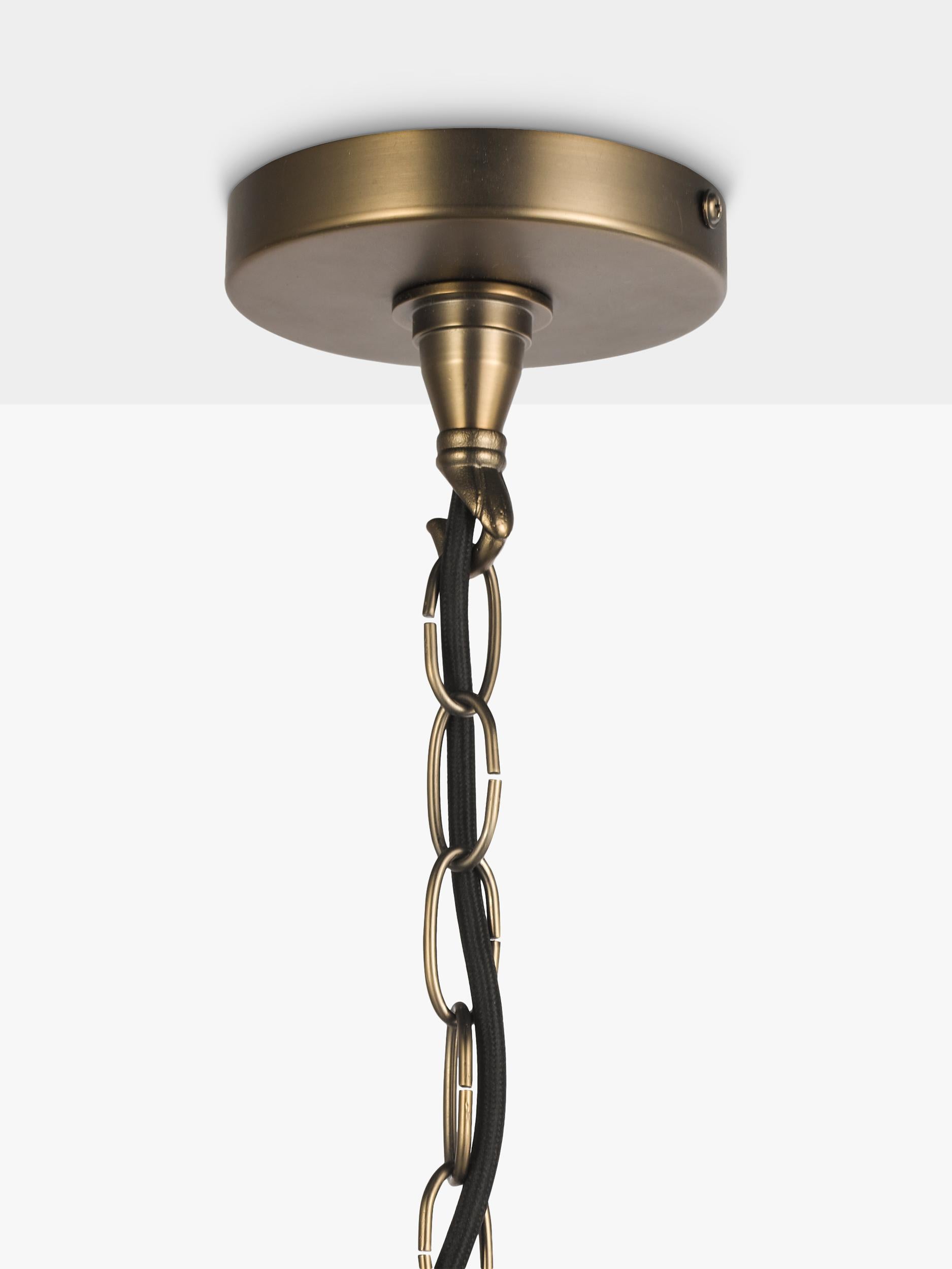 John Lewis Cast Glass Ceiling Light Antique Bronze, imported from the UK