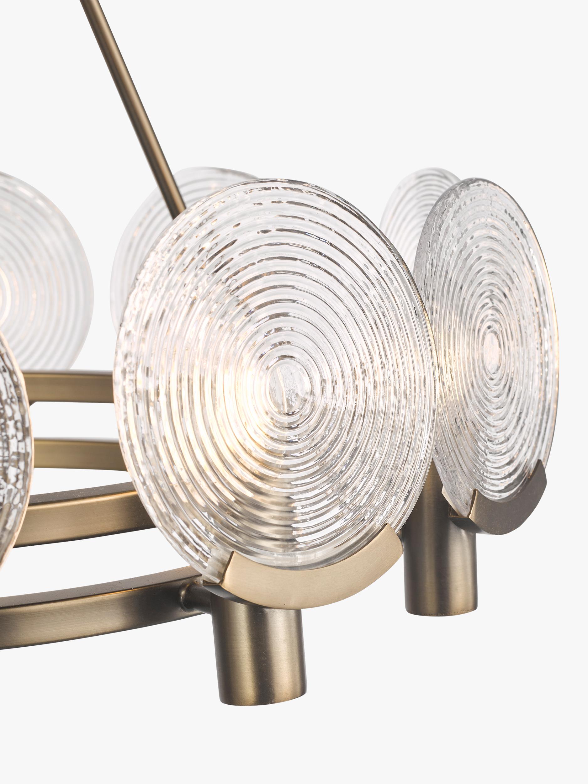 John Lewis Cast Glass Ceiling Light Antique Bronze, imported from the UK