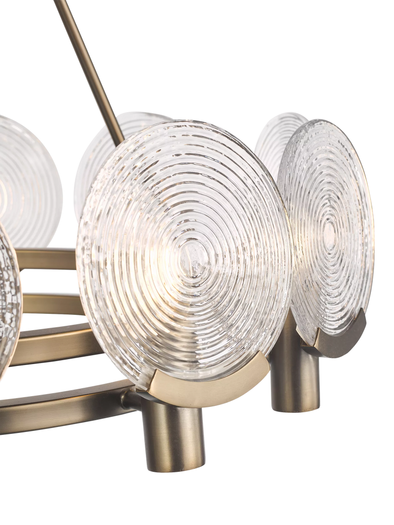 John Lewis Cast Glass Ceiling Light Antique Bronze, imported from the UK