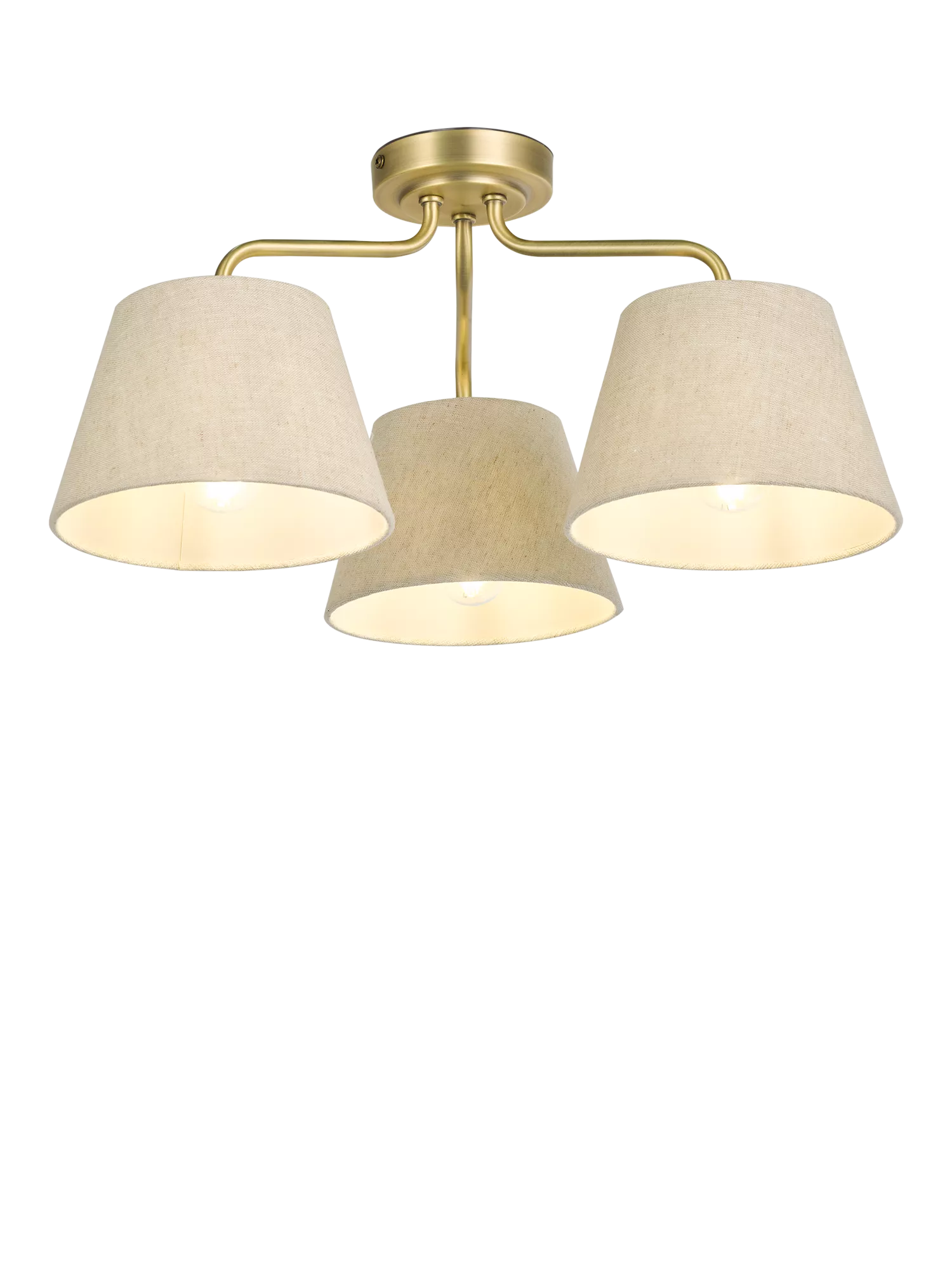 John Lewis Fulham 3 Arm Semi Flush Ceiling Light