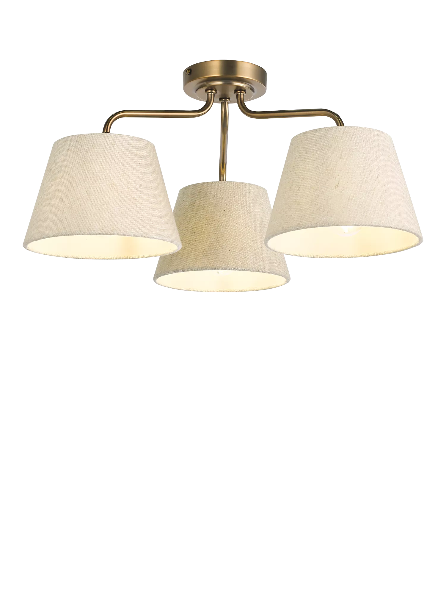 John Lewis Fulham 3 Arm Semi Flush Ceiling Light