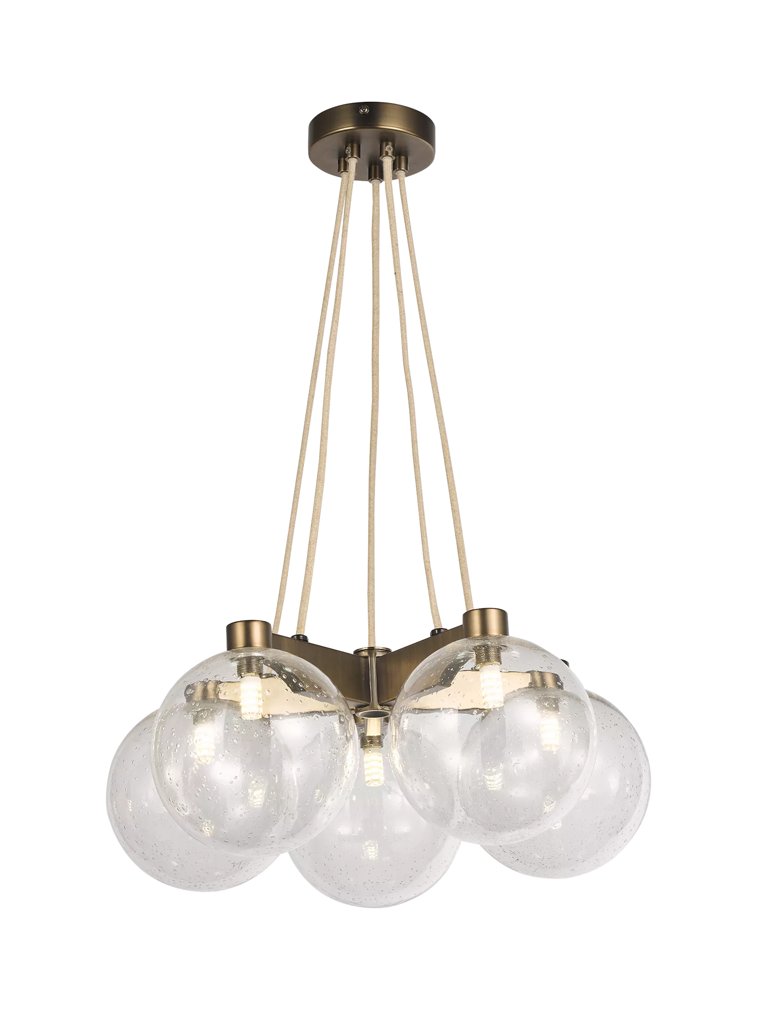 John Lewis Modern Lux Bubble 5 pendant ceiling light satin bronze, UK version