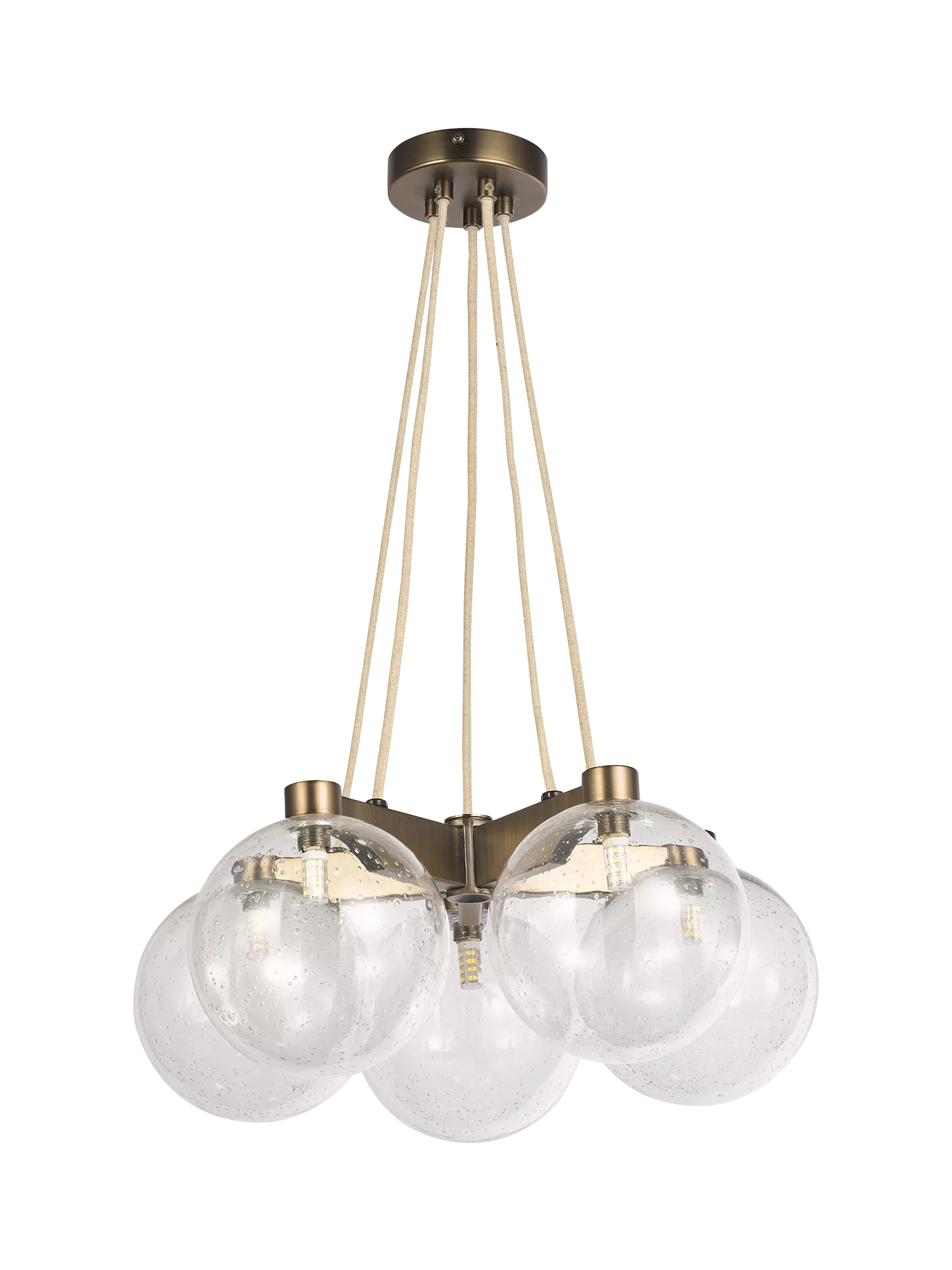 John Lewis Modern Lux Bubble 5 pendant ceiling light satin bronze, UK version
