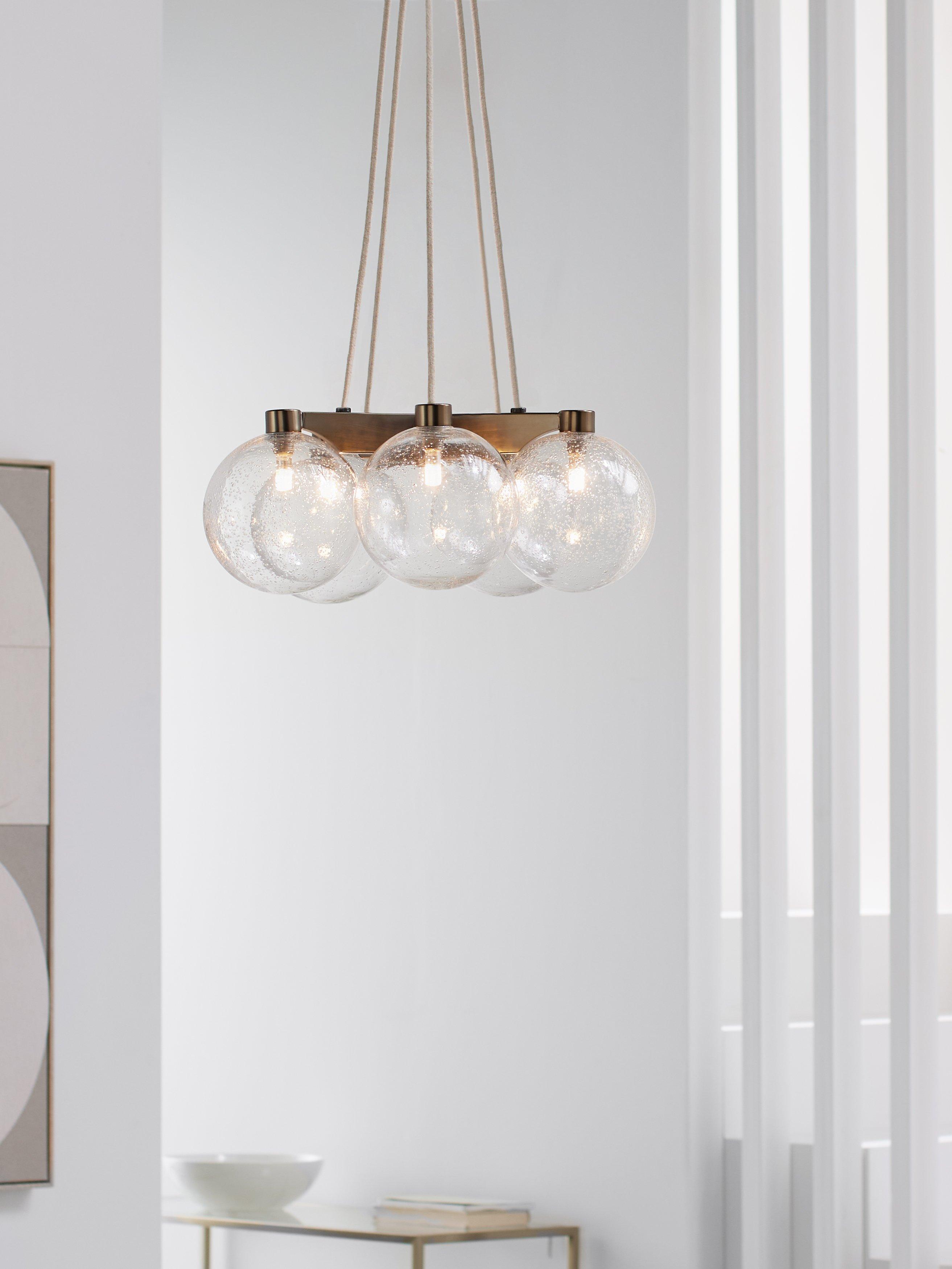 John Lewis Modern Lux Bubble 5 pendant ceiling light satin bronze, UK version