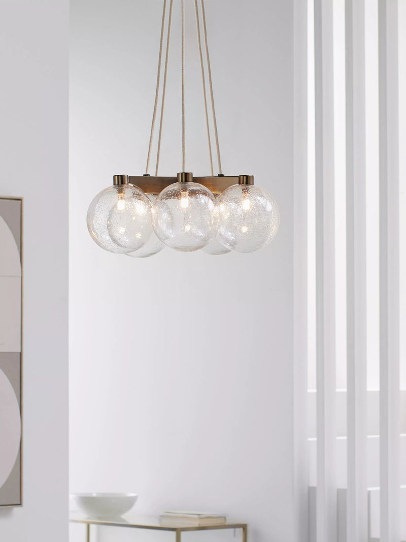 John Lewis Modern Lux Bubble 5 pendant ceiling light satin bronze, UK version