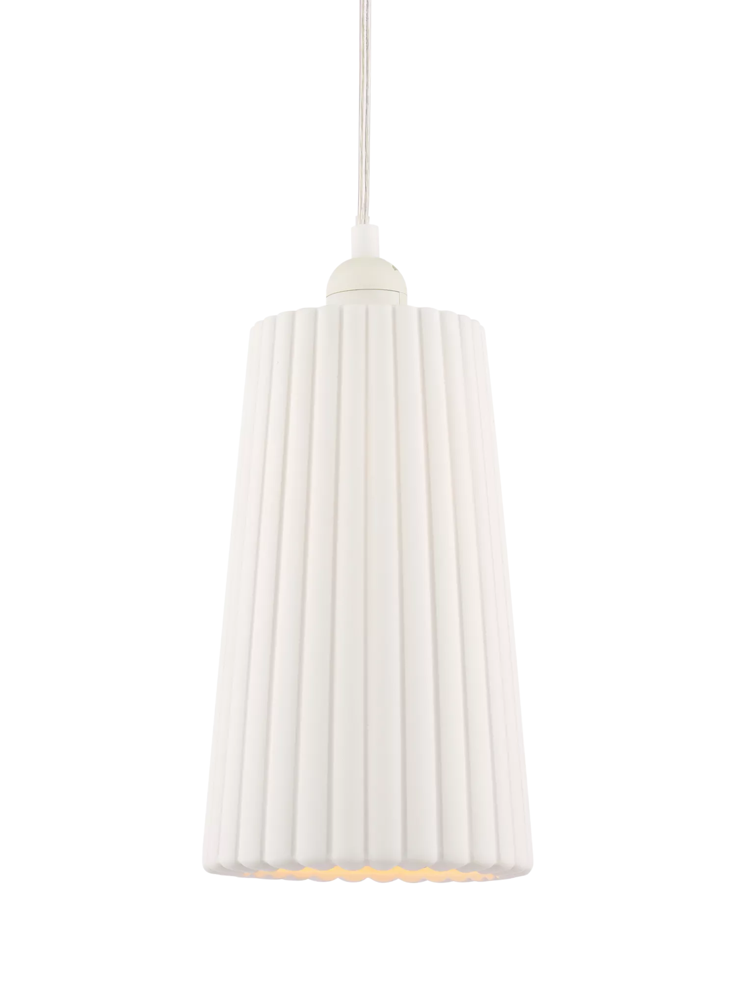 John Lewis Ripple Porcelain Ceiling Shade white, imported from the UK