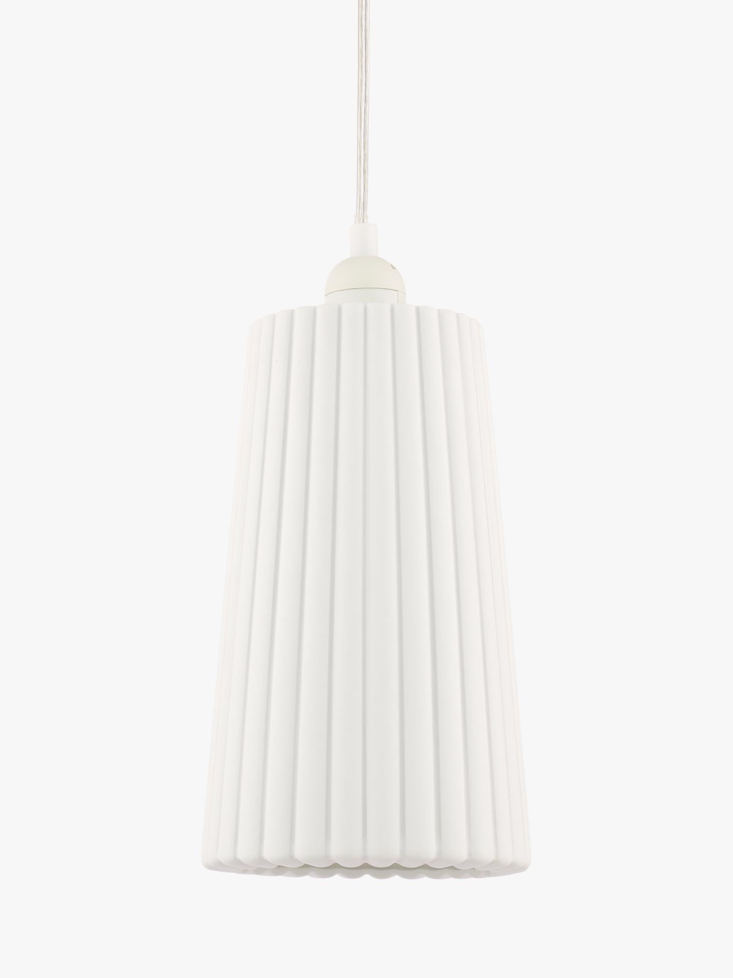 John Lewis Ripple Porcelain Ceiling Shade white, imported from the UK