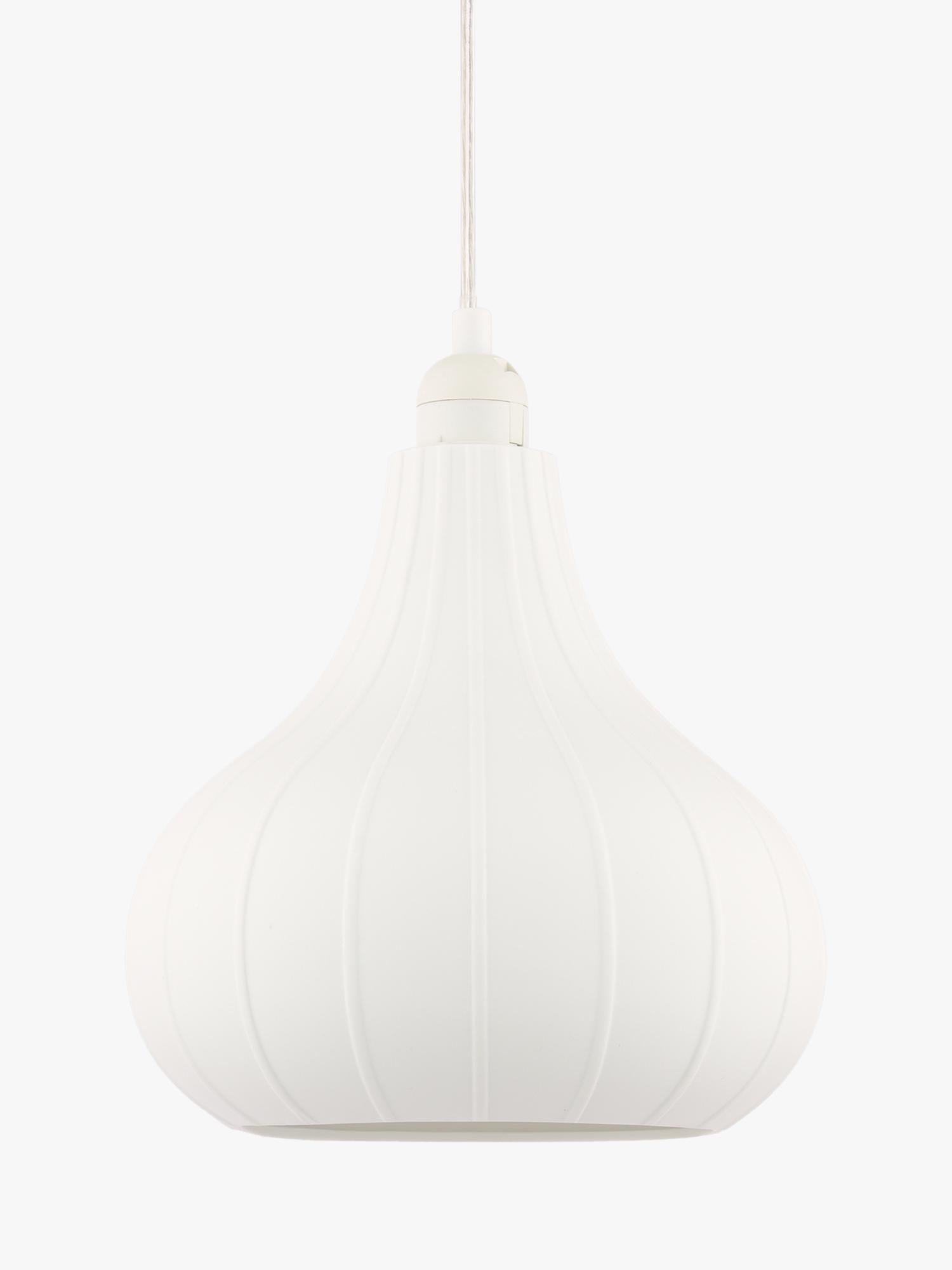 John Lewis tear drop porcelain ceiling shade white 23cm, UK version