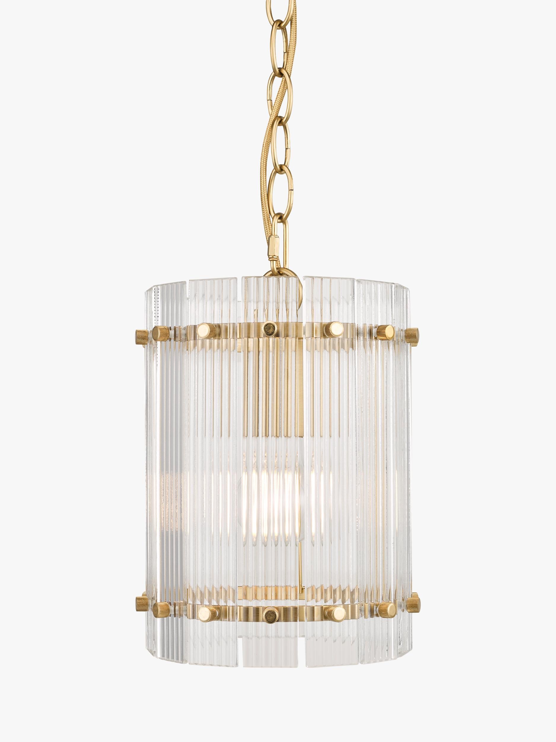 John Lewis textured glass hall pendant antique brass - British product