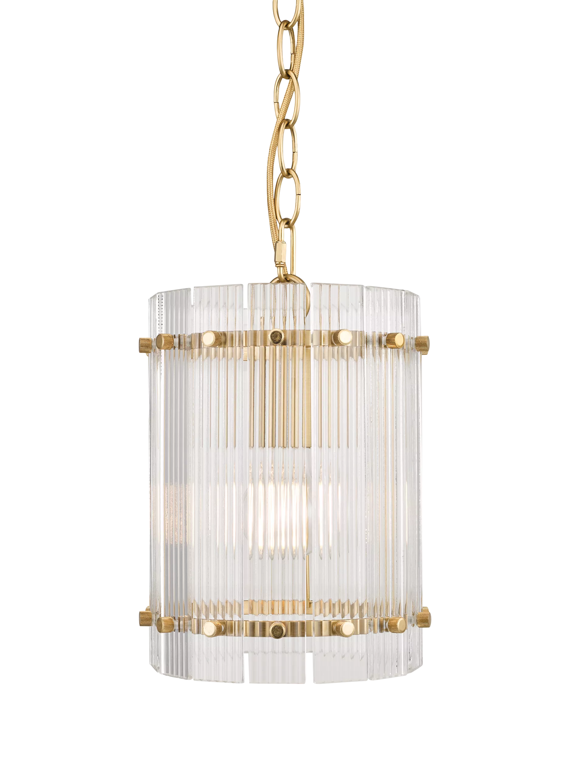 John Lewis textured glass hall pendant antique brass - British product