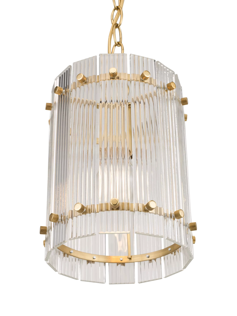 John Lewis textured glass hall pendant antique brass - British product