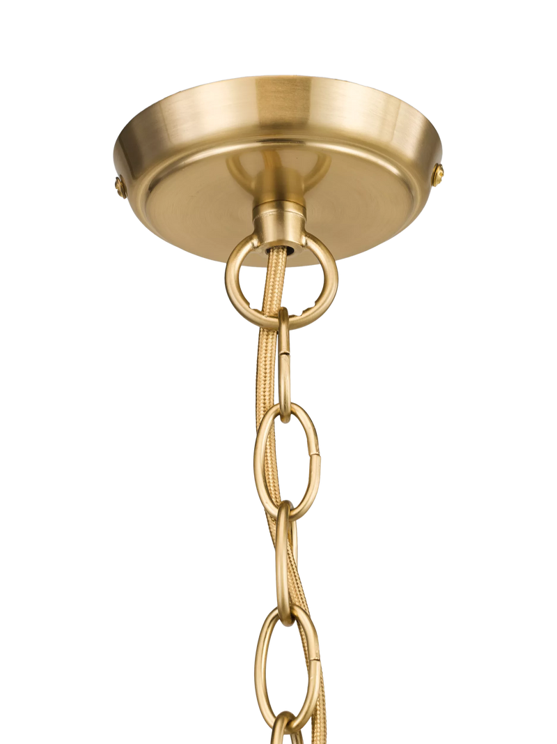 John Lewis textured glass hall pendant antique brass - British product