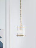 John Lewis textured glass hall pendant antique brass - British product