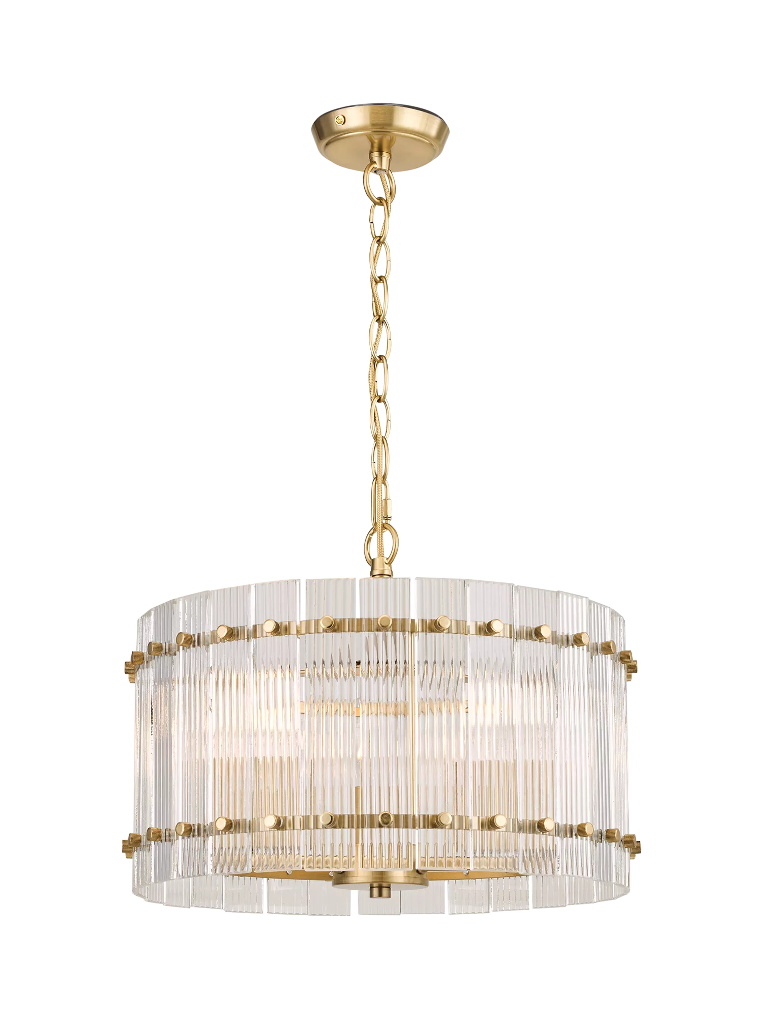 John Lewis textured glass pendant light antique brass (British brand)