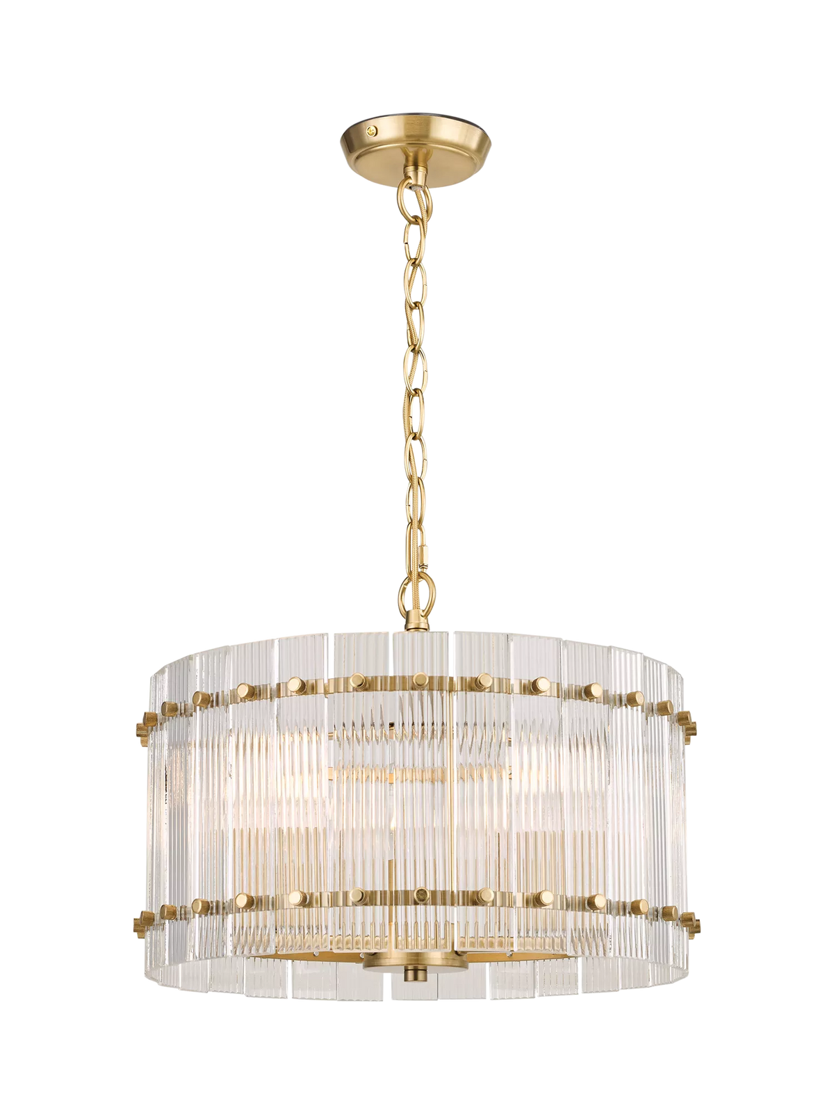John Lewis textured glass pendant light antique brass (British brand)