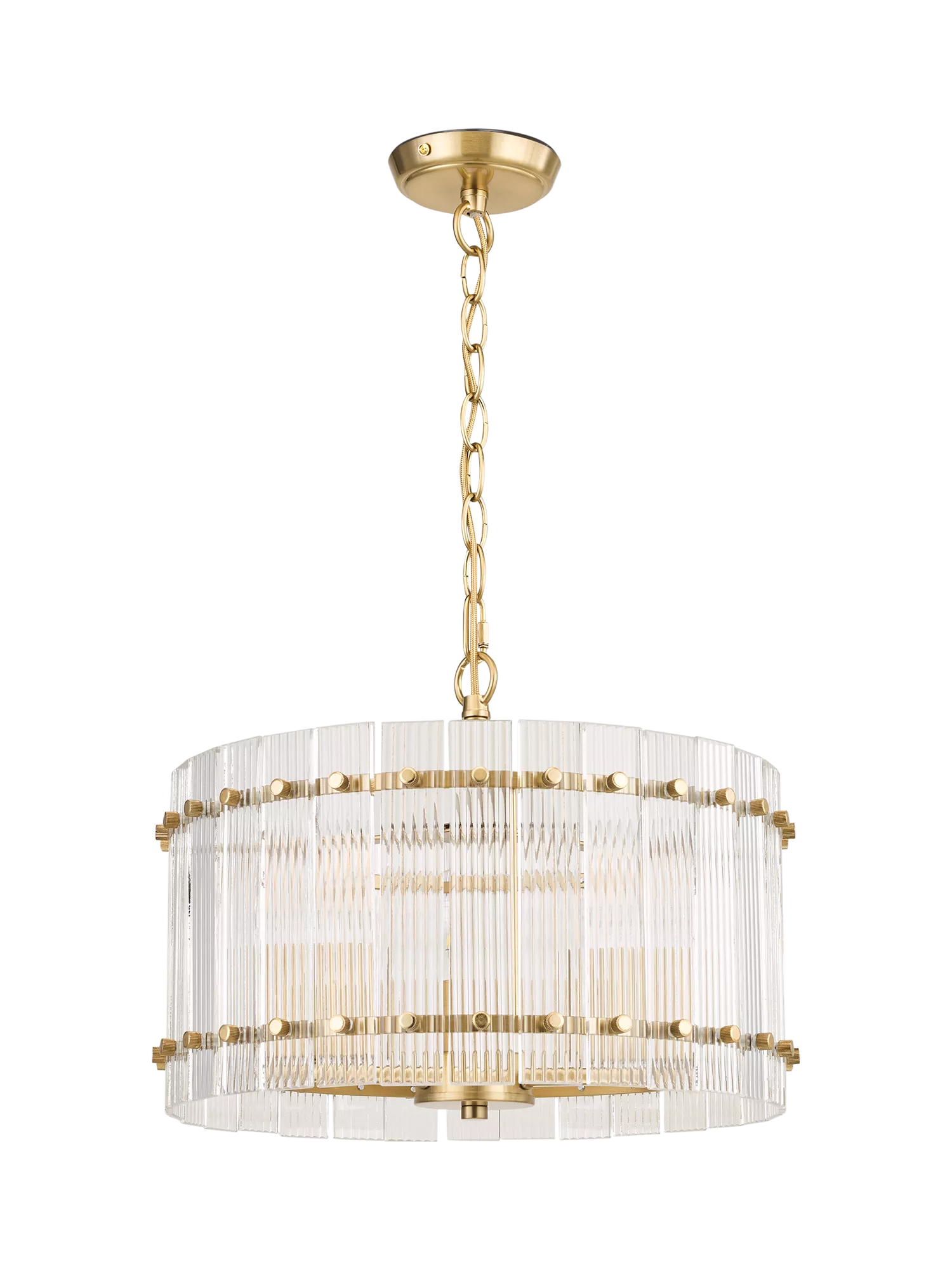 John Lewis textured glass pendant light antique brass (British brand)