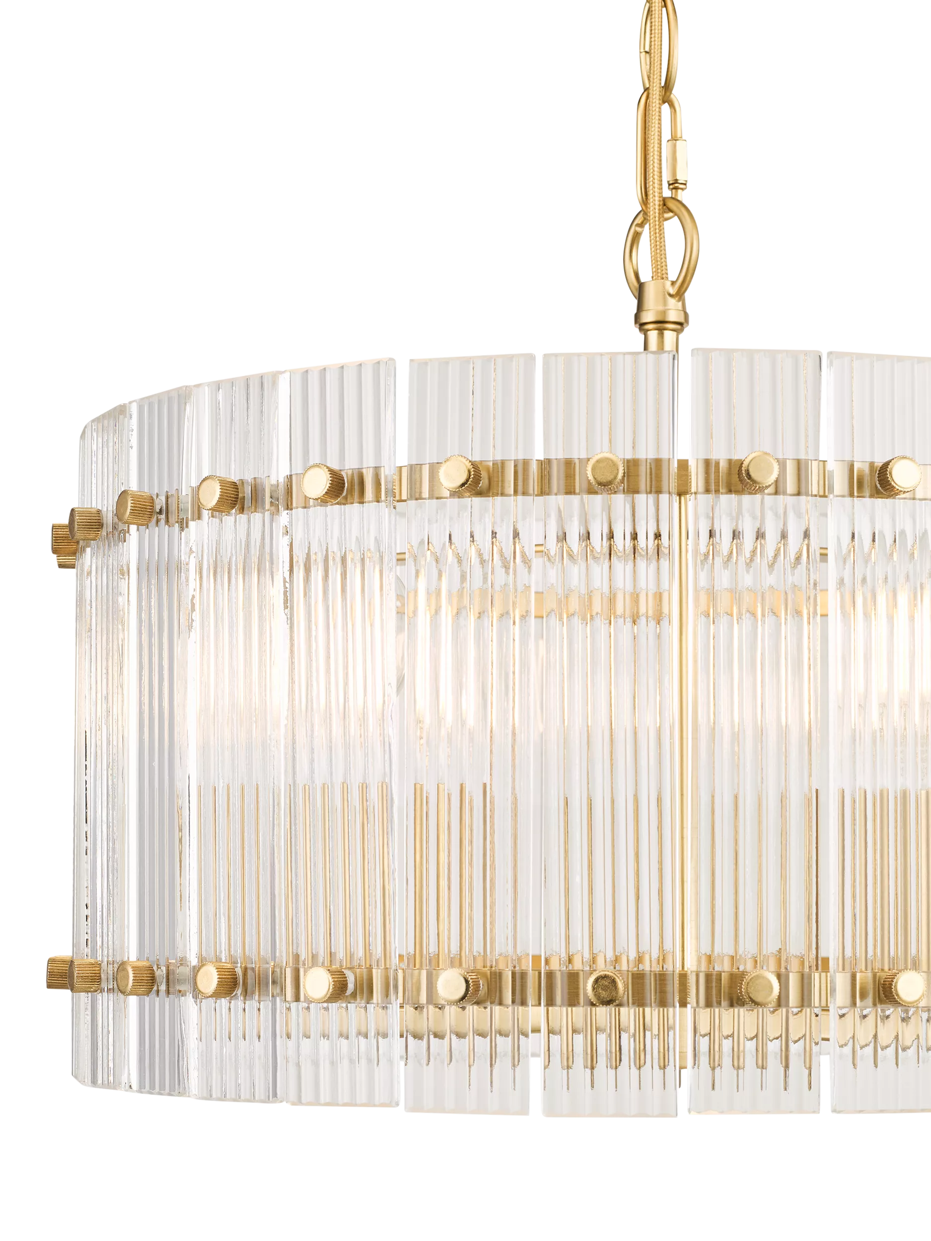 John Lewis textured glass pendant light antique brass (British brand)
