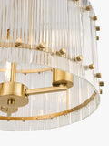 John Lewis textured glass pendant light antique brass (British brand)