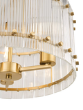 John Lewis textured glass pendant light antique brass (British brand)