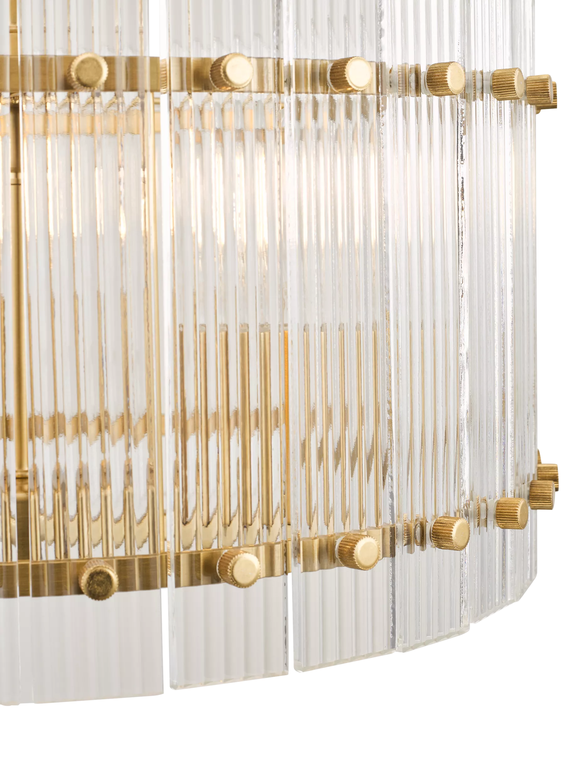 John Lewis textured glass pendant light antique brass (British brand)