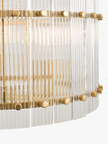 John Lewis textured glass pendant light antique brass (British brand)